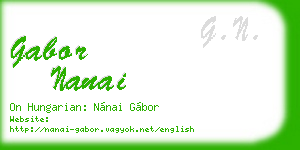 gabor nanai business card